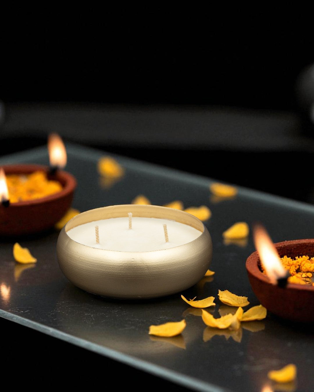 Diwali Luxe – Round Bowl Candle